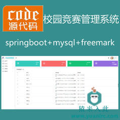 【猿来入此】优秀学员作品：Springboot+Mysql实现校园竞赛报名管理系统源码+运行视频+开发文档（参考论文）