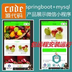 【包远程安装运行】：SpringBoot实现水果蔬菜产品展示小程序源码+指导运行视频教程