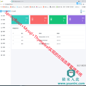 SpringBoot+Mybatis+Mysql实现的学生在线选课管理系统源码附带运行指导视频