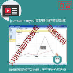 jsp+ssm+mysql实现的进销存管理系统源码附带详细视频开发教程【猿来入此自营】