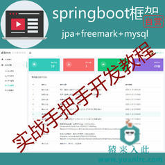 springboot角色权限后台管理系统脚手架实战开发教程包含完整源码【猿来入此自营】