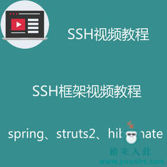 SSH框架视频教程之spring+struts2+hibernate框架基础入门视频教程