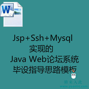 Jsp+Ssh+Mysql实现的Java Web论坛系统毕设指导思路模板